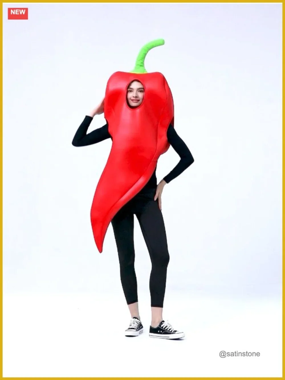 Chili Pepper Costume Adult One Size Halloween Food Theme Party